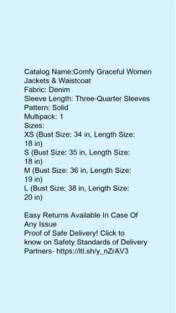 WOMEN TRENDY Comfy Graceful Women Jackets & Waistcoat - 1, XS, BLACK